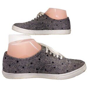 Vans Sneakers Lows Gray Black Polka Dot Size 5 Mens Womens 6.5 Low Top Shoes